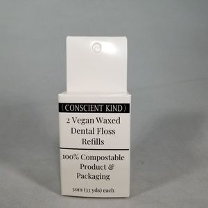 Zero-Waste Vegan Waxed Dental Floss Refills Mint